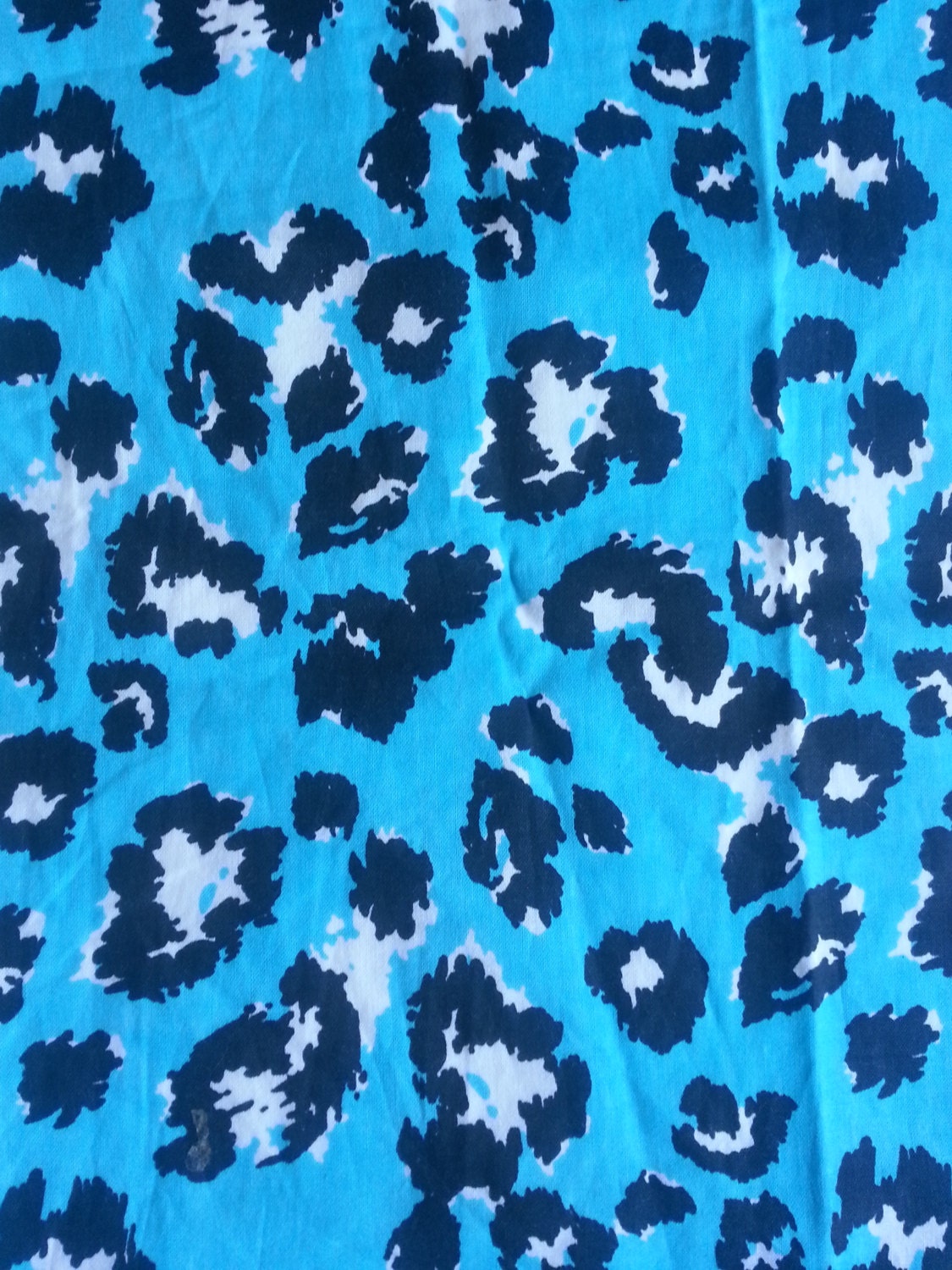 Blue Cheetah Print Fabric Blue Animal Print Fabric Blue