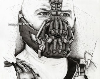 Items similar to Bane pencil drawing PRINT on Etsy