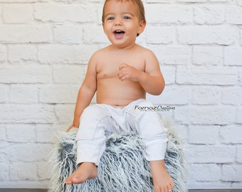 Photography Backdrop - White Painted Brick - Brick painted white photo backdrop - White brick wall - Printed brick backdrop