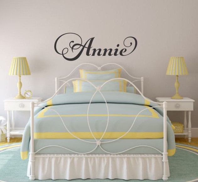 Girly Wall Decal Name Vinyl Decal Name Decal For Nursery Fancy