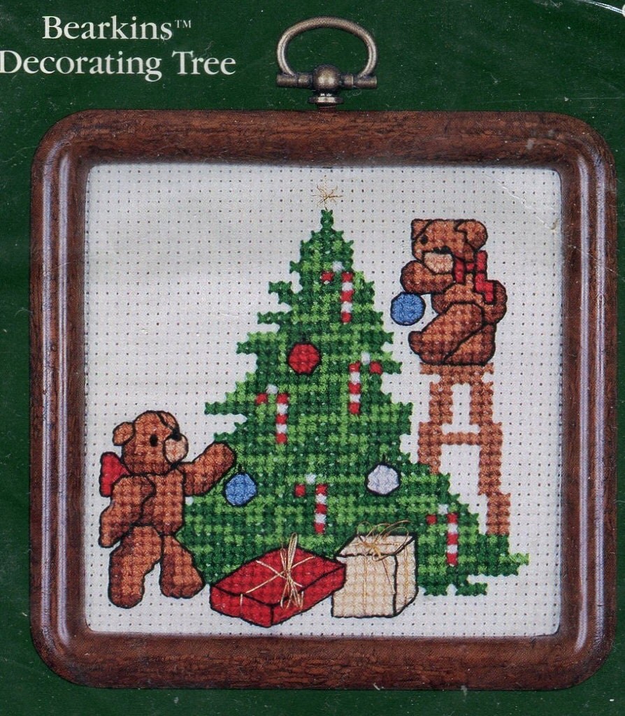 Mini Counted Cross Stitch Kit 4 x 4 with frame