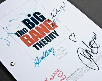 The Big Bang Theory TV Script with Signatures / Autographs Reprint Unique Gift