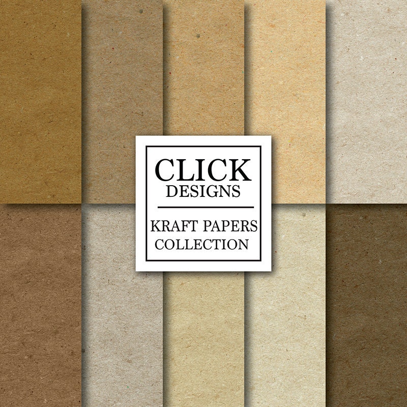 Kraft Digital Paper KRAFT PAPERS scrapbooking