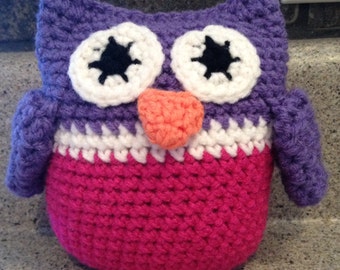 stuffed purple owl