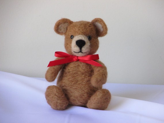 red ribbon bear