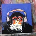 Thinking Ape with smile oil paintingchimp large by ApeArtStudio