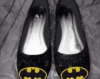 black sparkly ballerina shoes