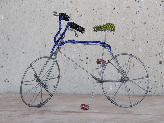 Wire Art Bicycle Wire Bead Art Bicycle Wire by africaohafrica