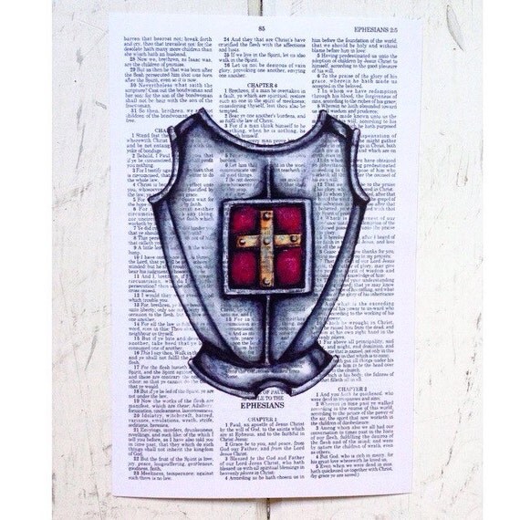 Items similar to Breastplate of Righteousness Bible Page Print on Etsy