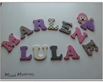 Kids wooden alphabet letters MusterMix 2 girls