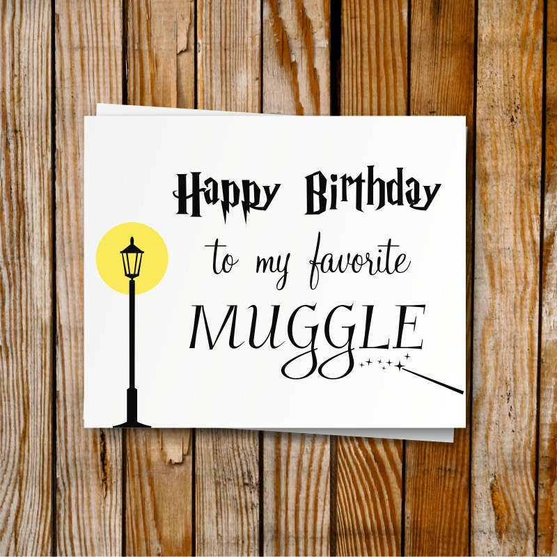 Harry Potter Birthday Card Printable DIY Birthday by PrintyMuch