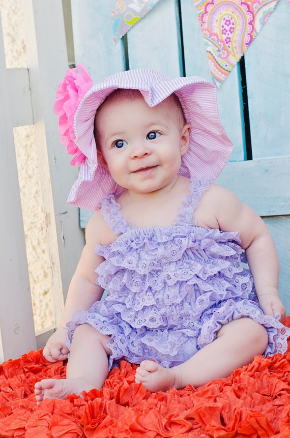 Lavender Baby Romper Purple Romper 1st by KutieKoutureBoutique