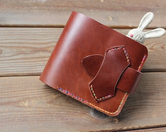 Womens wallet-leather wallets-handstitched leather wallets for men and women-Handmade genuine leather wallet Gift-Retro & modern purse