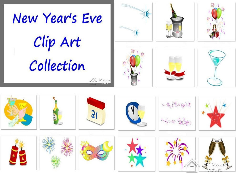 New Year's Eve Clip Art by CyberNation on Etsy