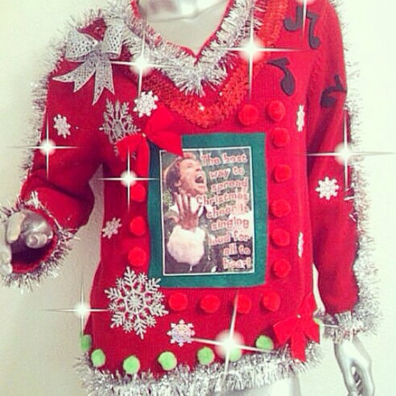 Elf Ugly Christmas Sweater by MyUglyySweater on Etsy