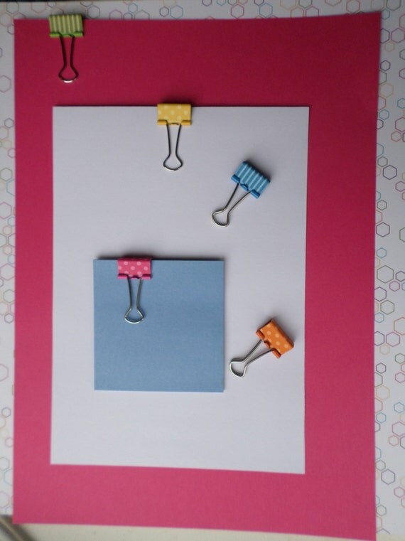 Binder clips cute stationery mini foldback by CherryMadeThis