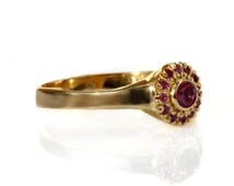 Womens ruby engagement rings