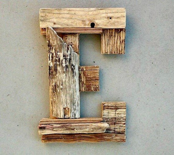 Driftwood Letter, 11 Inch Letter E, Letter E Wall Hanging, Driftwood Sign, Rustic Wedding Gift