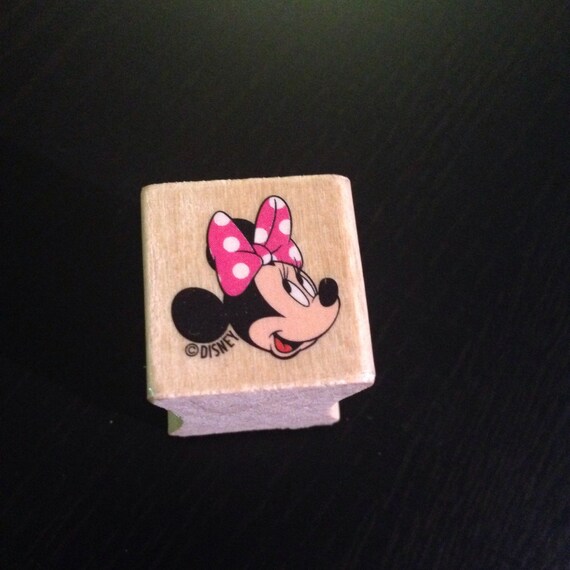 Disney Minnie Mouse Head Rubber Stamp by EclecticEyeSupplies