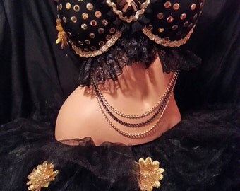 black and gold rave outfits