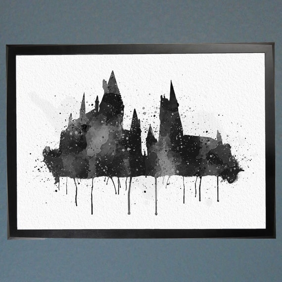 Harry Potter Hogwarts Watercolor Fine Art Print Wall Poster Home Decor Painting Giclee