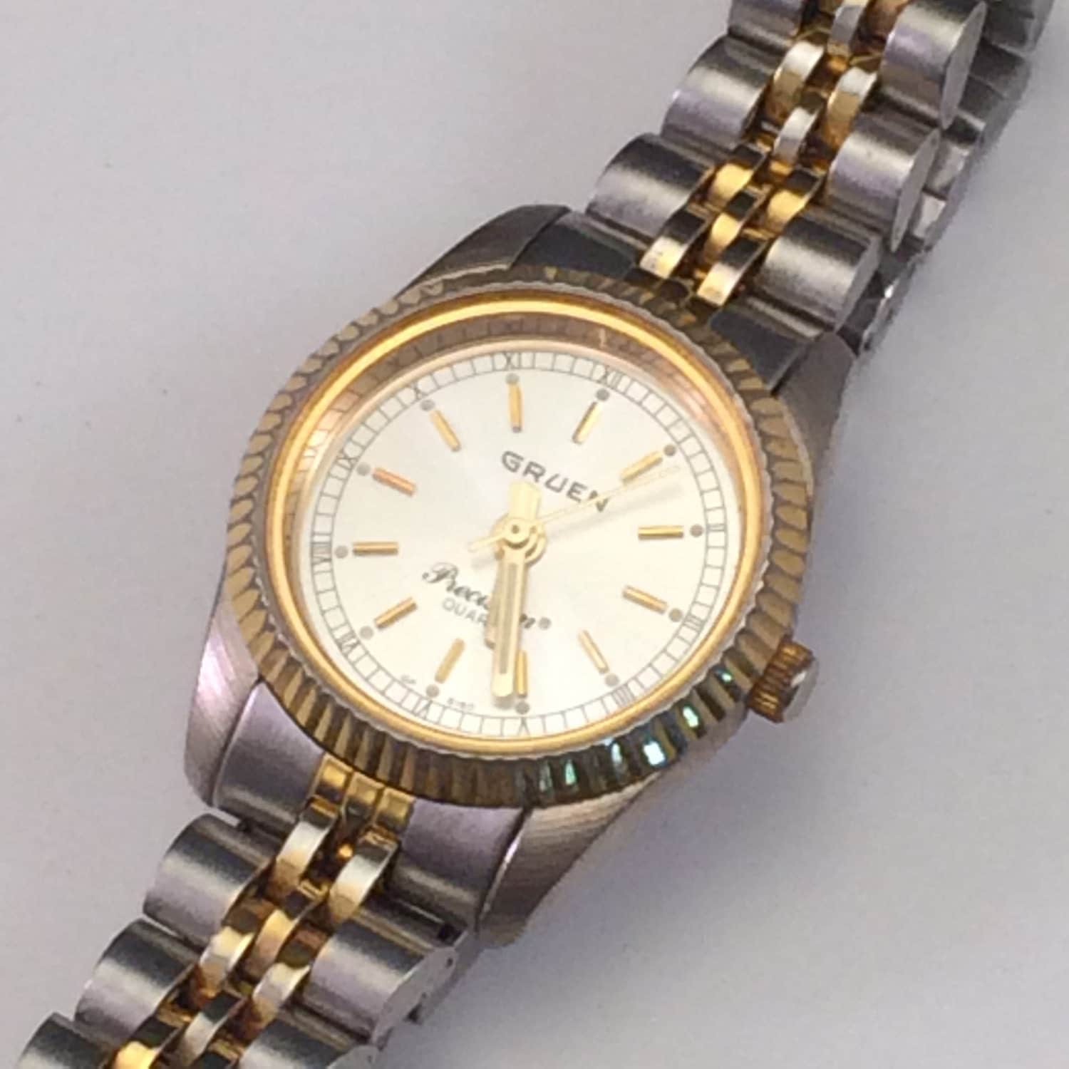 Women's Precision by Gruen Silver Gold Tone Quartz Analog