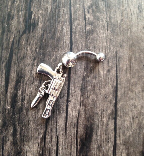 Gun Bullet belly button jewelry bellybutton ring Body