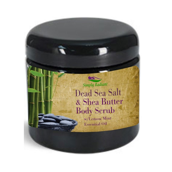 Organic Dead Sea Salt & Shea Butter Lemon by SimplyRadiantBeauty