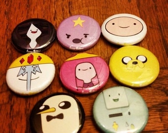 Adventure Time Pins Set of 8 1 inch buttons
