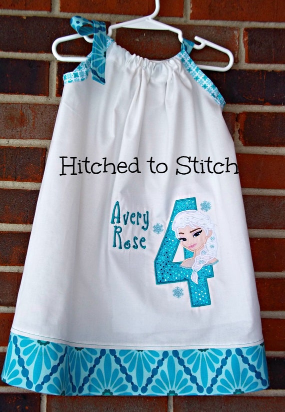 Birthday Number Applique Dress, Birthday Dresses, Frozen Elsa Birthday ...