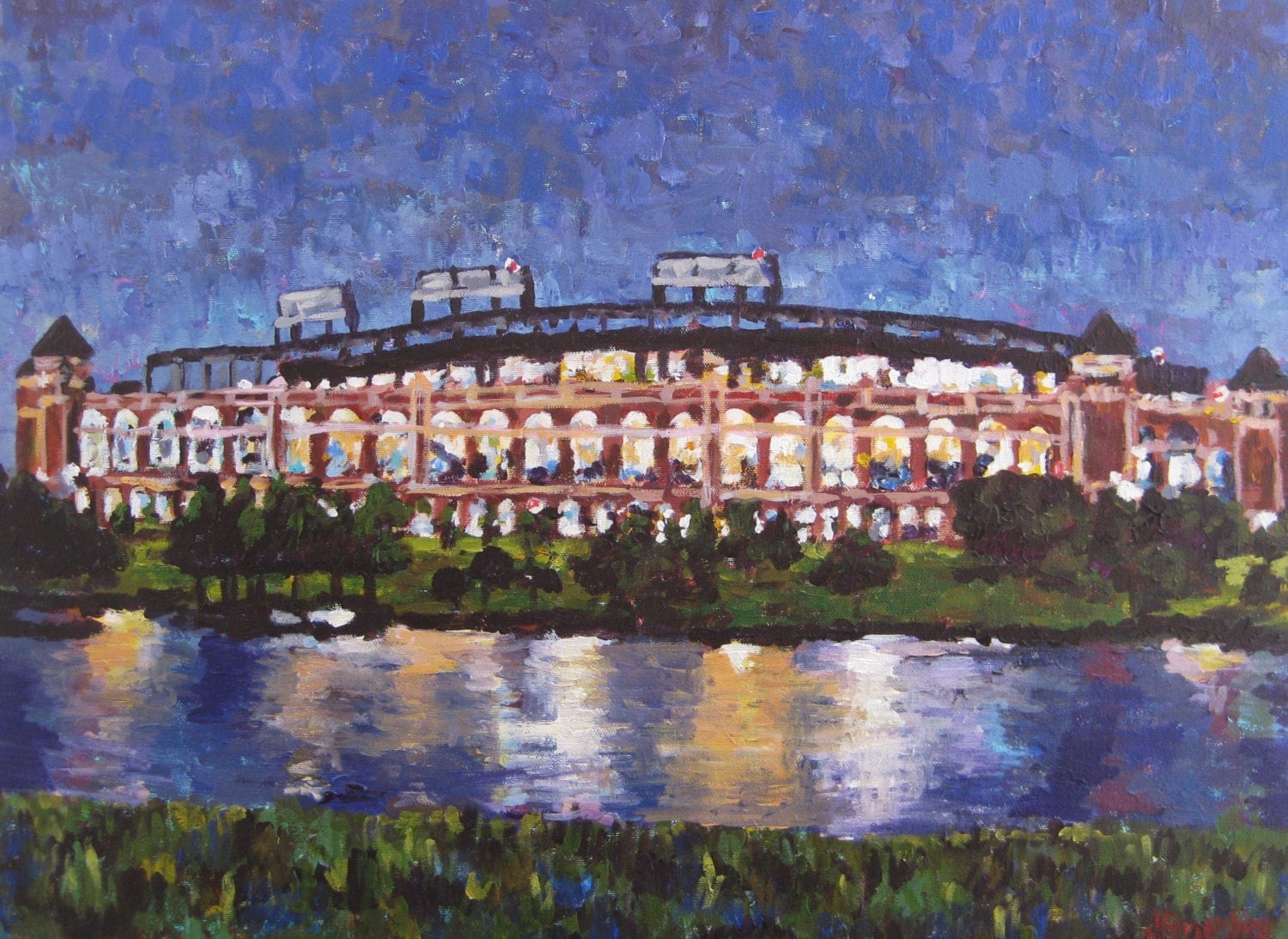 Original Jenny Grumbles Custom Football or by JGrumblesStudio