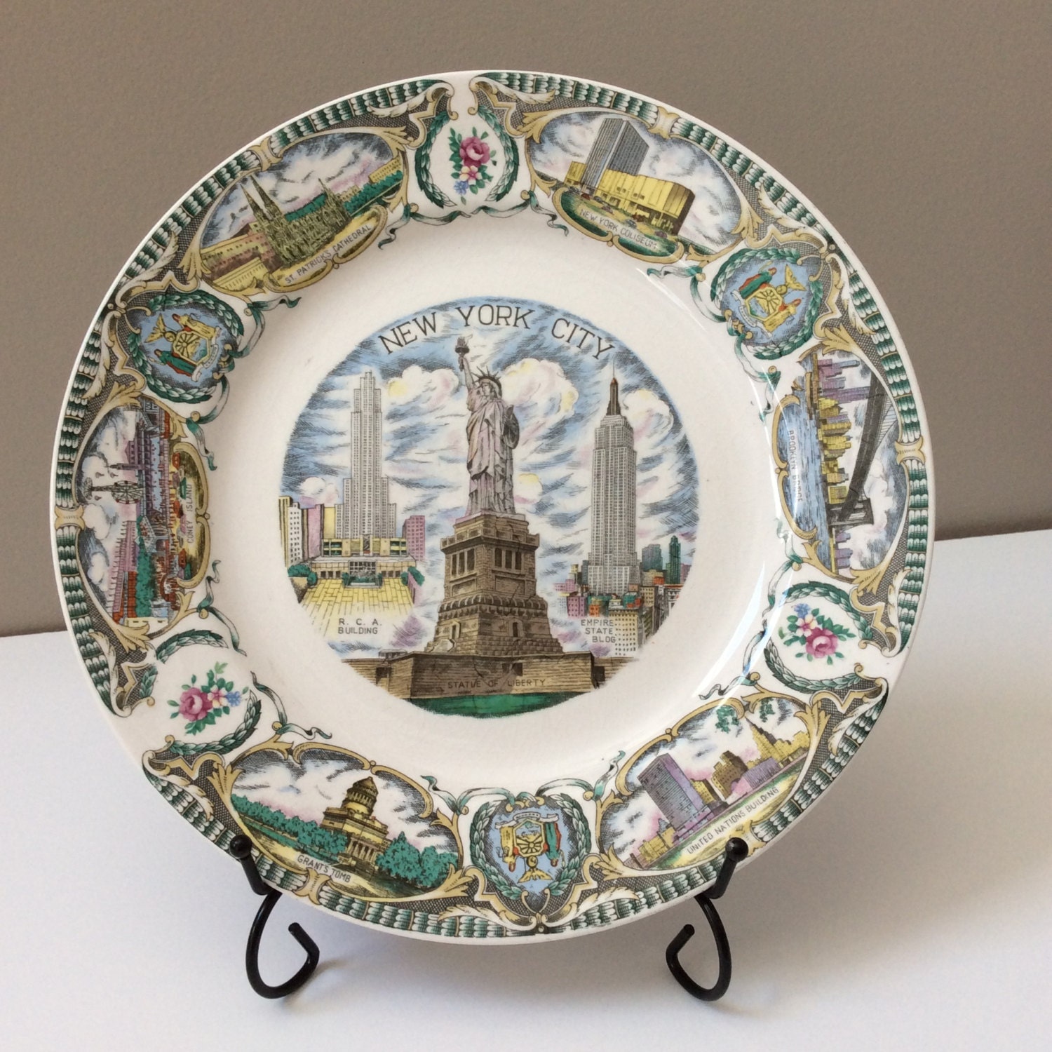 New York City Souvenir Plate G. Nov. Co. Made in Japan