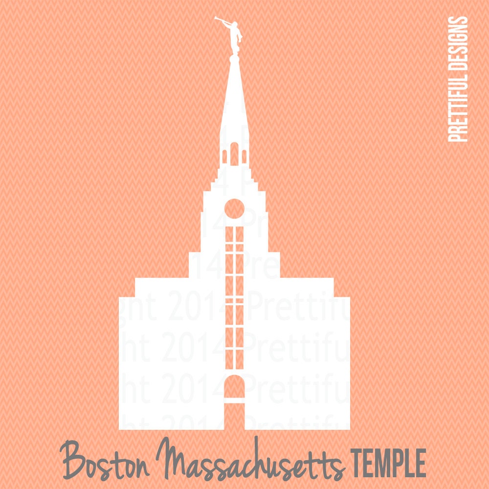 Boston Massachusetts Temple LDS Mormon Clip Art png eps svg