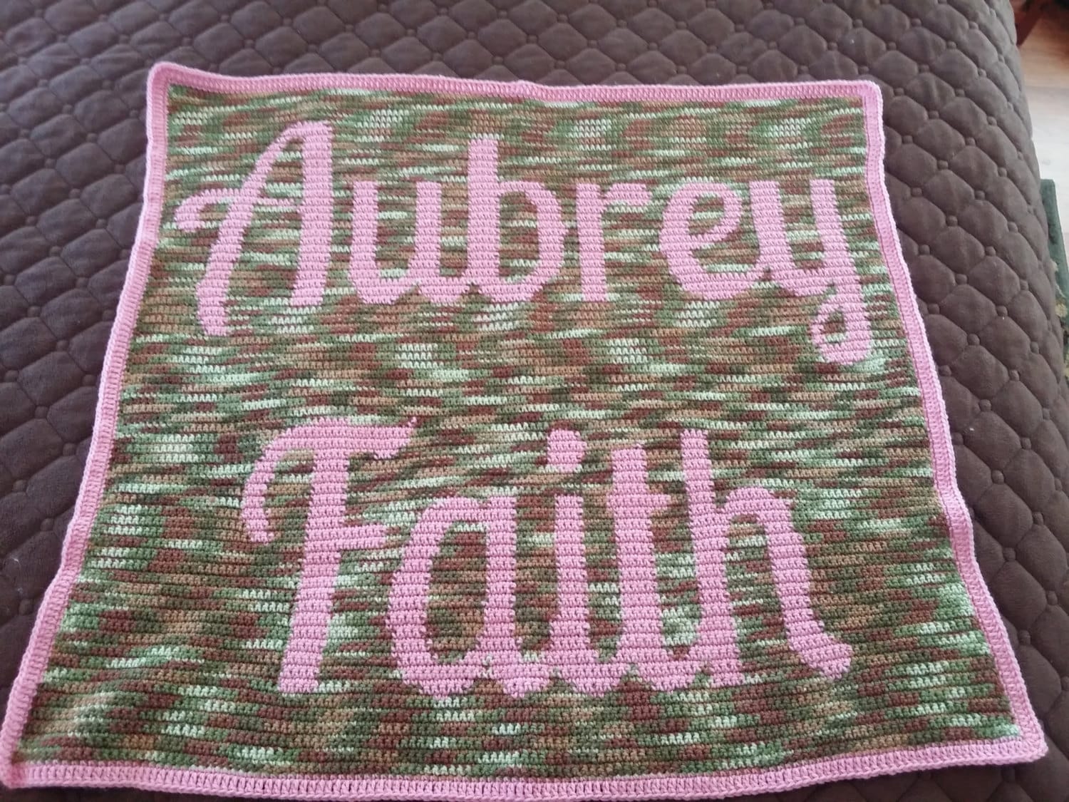 Custom Crochet Baby Name Blanket