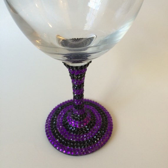 Rhinestone Wine Glass