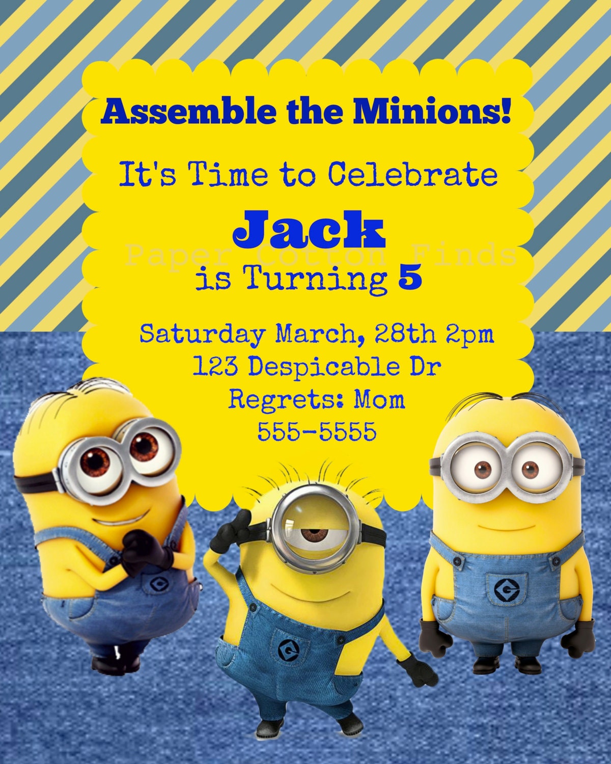 DIGITAL Minion Invitation Download