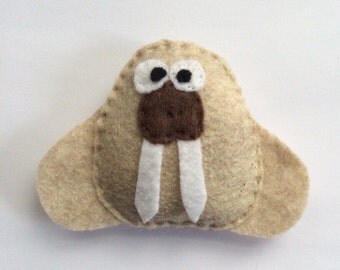 Felt Walrus Catnip Cat Toy Animal Handmade