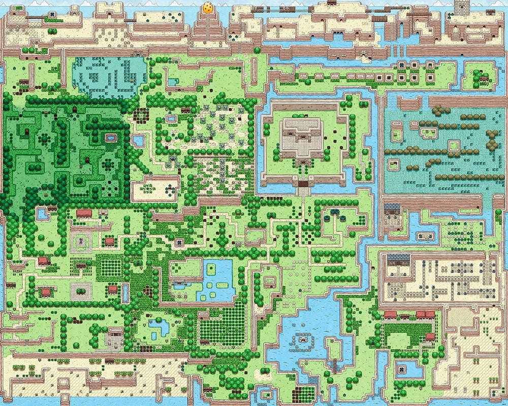 The Legend of Zelda: Link's Awakening shown full map