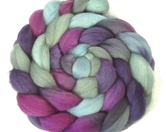 Handpainted BFL Wool Roving - 4 oz. EMILY - Spinning Fiber