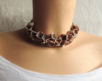 Polymer clay necklace Statement