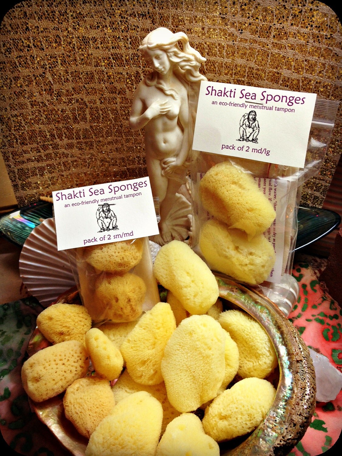 SEA SPONGES Menstrual Sponge Tampons eco friendly by ShaktiStudios