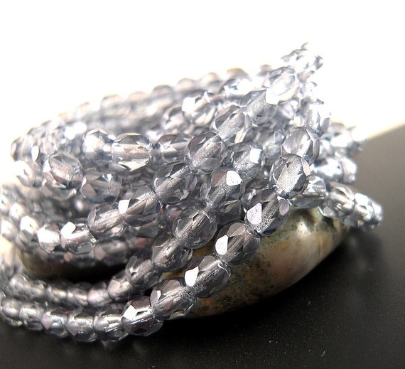 قصص+بنات+هايجة ... 4mm Czech Glass Beads, FULL Strand, 16 Inches, Faceted Czech Beads B55