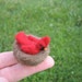 Needle Felted Miniature Cardinal Tiny Figurine