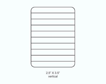 Index Card Lines Rubber Stamp 508 or 509