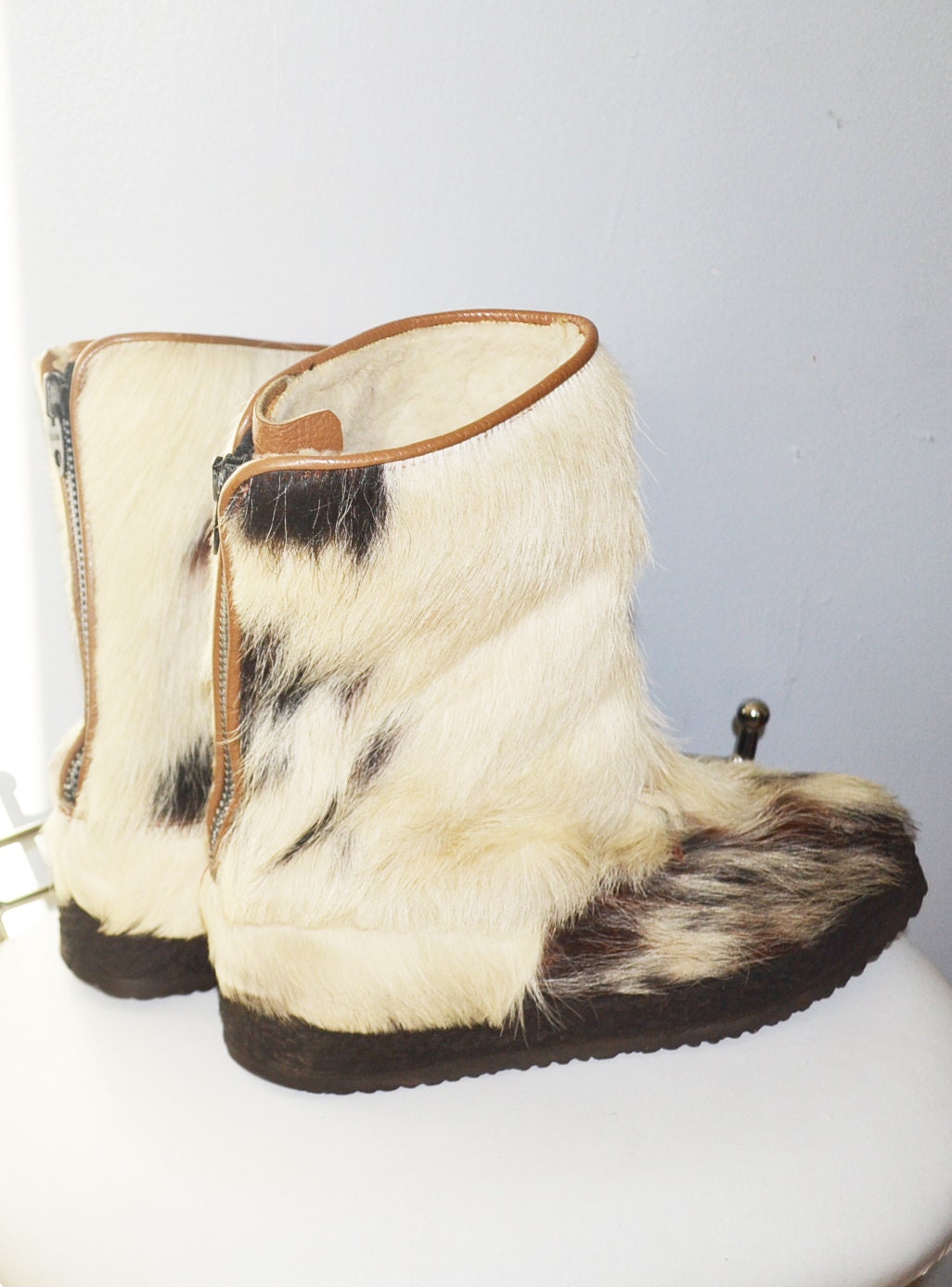 fur leather shoes
