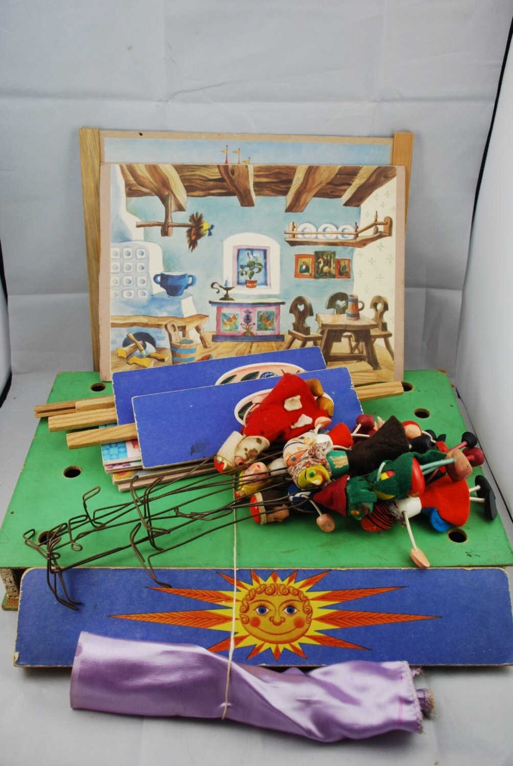 vintage puppet stage