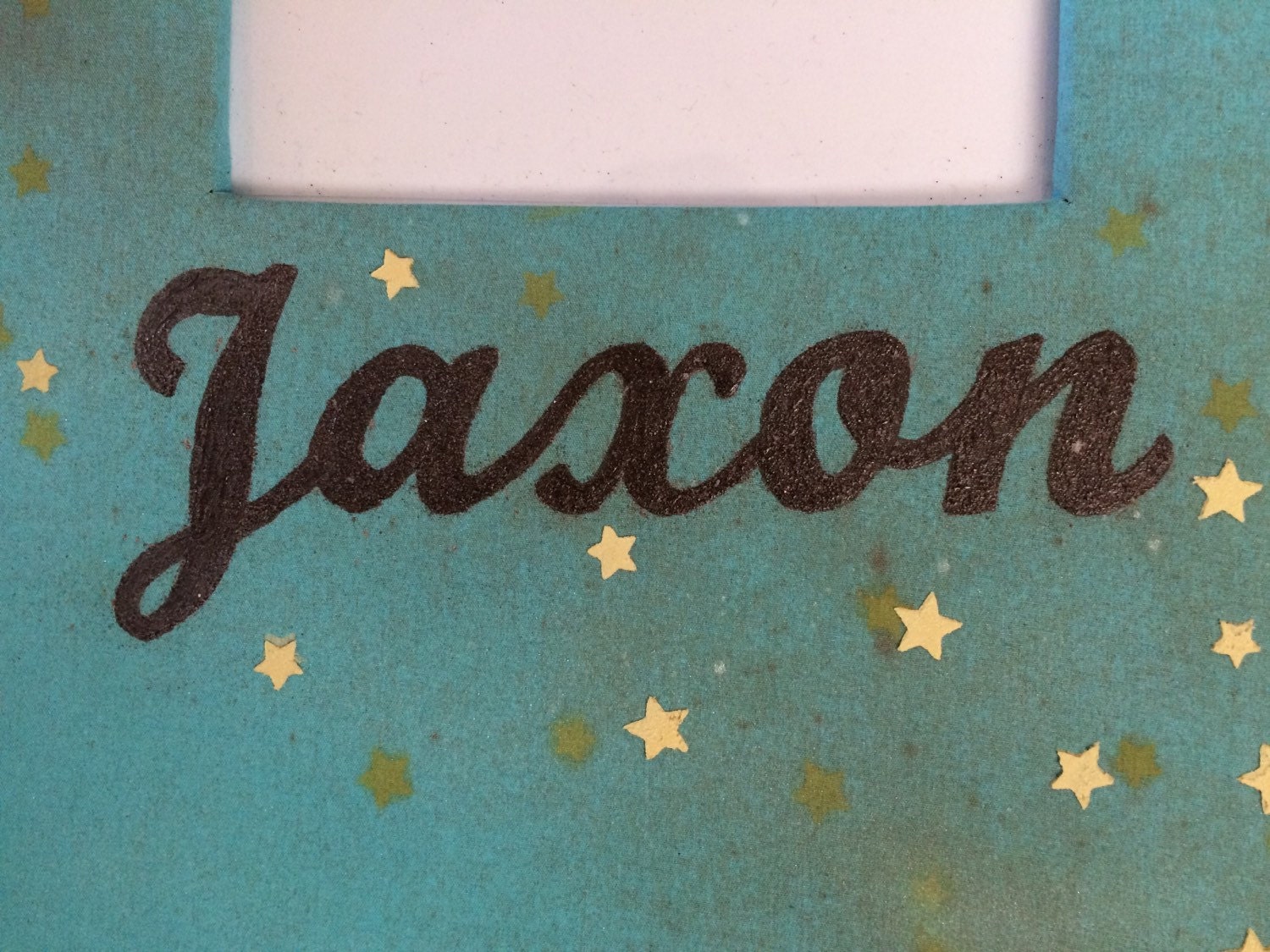 Personalized scrapbook album cover hand painted
