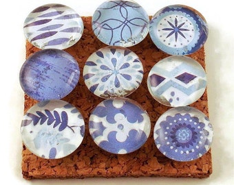 Funky Push Pins Decorative Push Pins Thumb Tacks Cork Board Pins in The Blues (P33)
