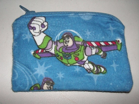 Toy Story Buzz lightyear handmade zipper fabric coin change