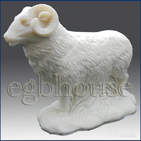 3D silicone Soap/polymer/clay/cold porcelain/candle mold Goat
